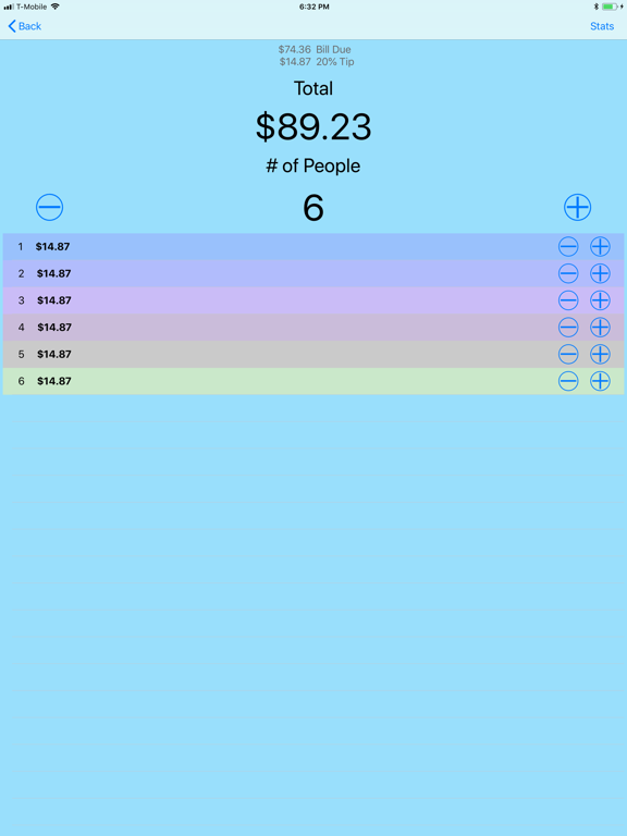 Bill Slicer - Tip and Split iPad screenshot 3 - Utilities app
