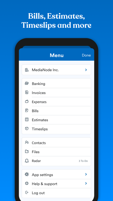 FreeAgent Mobile Accounting Screenshot