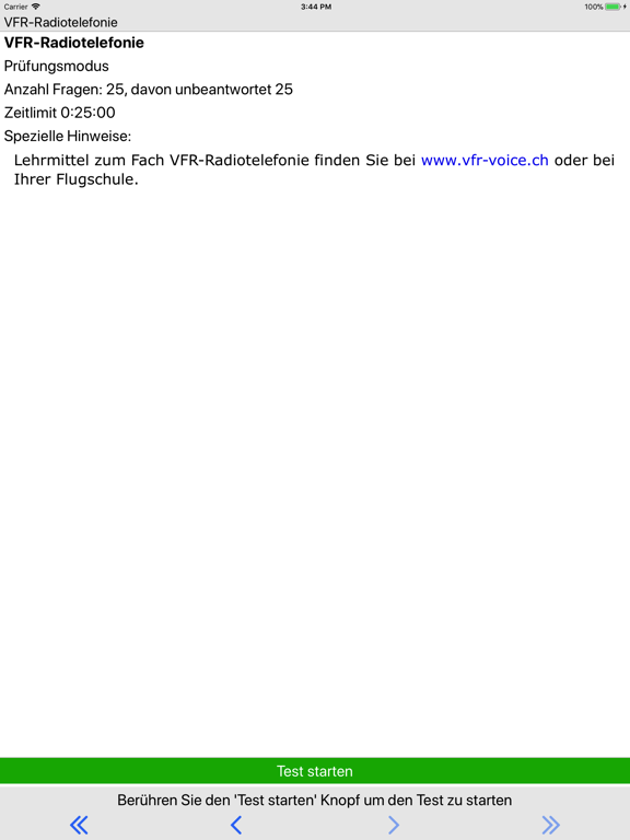 Questions VFR Radio LIGHT iPad screenshot