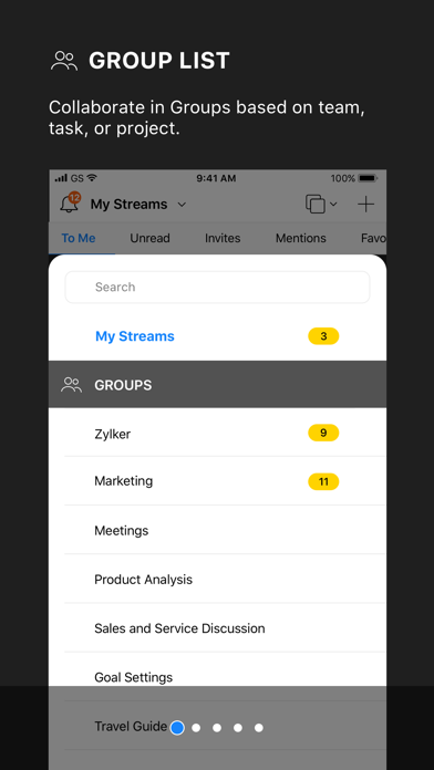 Screenshot #1 pour Streams - for Zoho Mail