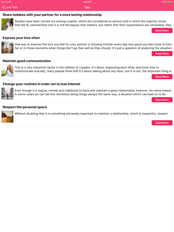 Love test compatibility iPad screenshot 5 - Entertainment app