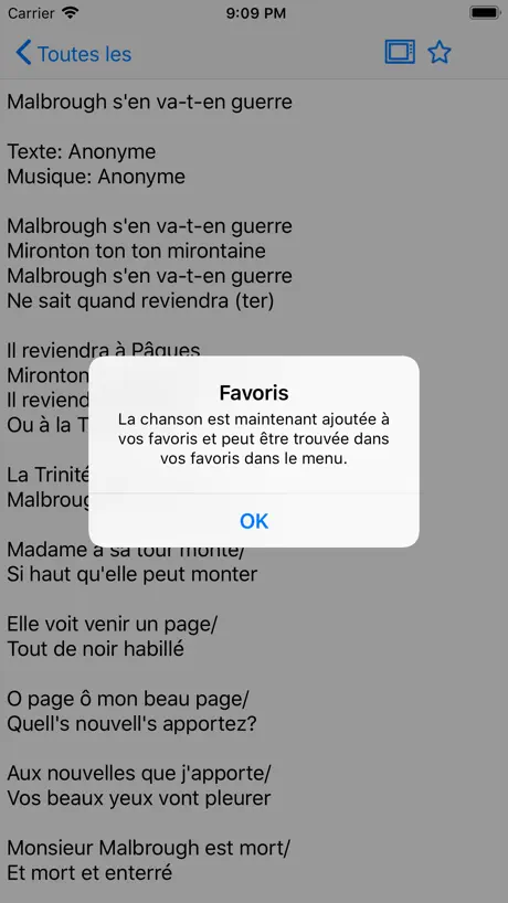 Chants et Chansons