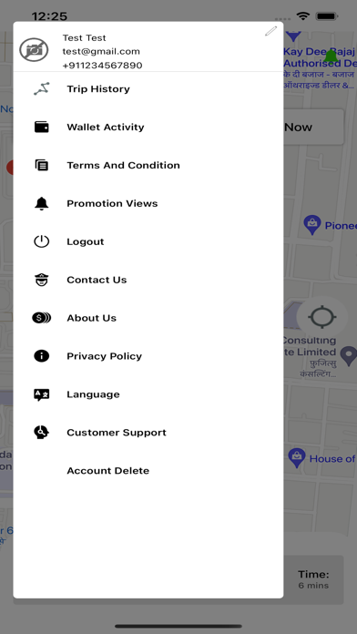 Green Cab App Screenshot