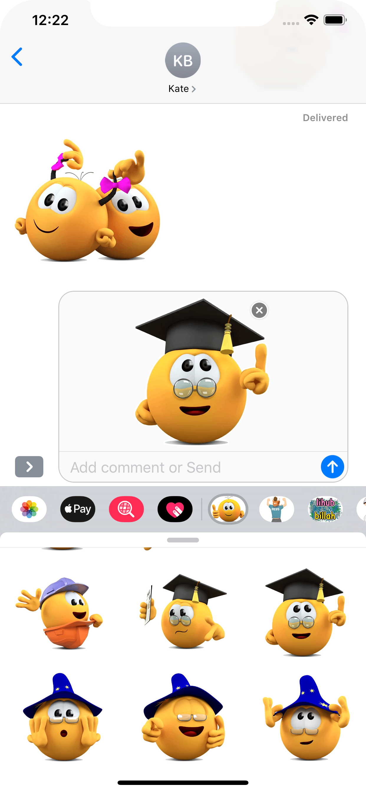 Banga Cute Emojis HD Stickers