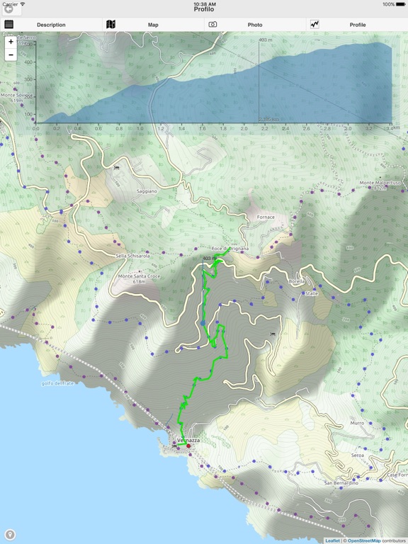 Parco Nazionale delle 5 terre plus iPad screenshot 5 - Navigation app
