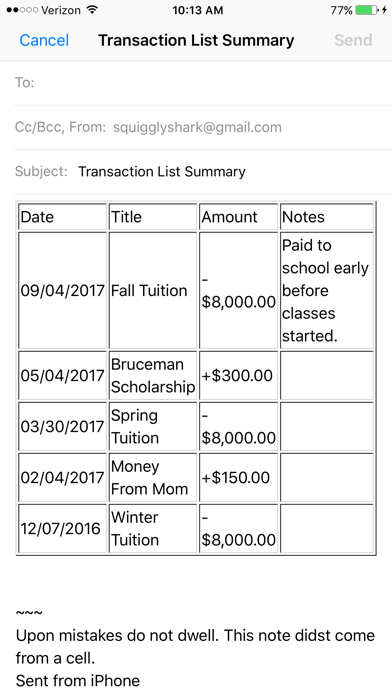 Screenshot #3 pour Simple Cash Tracker