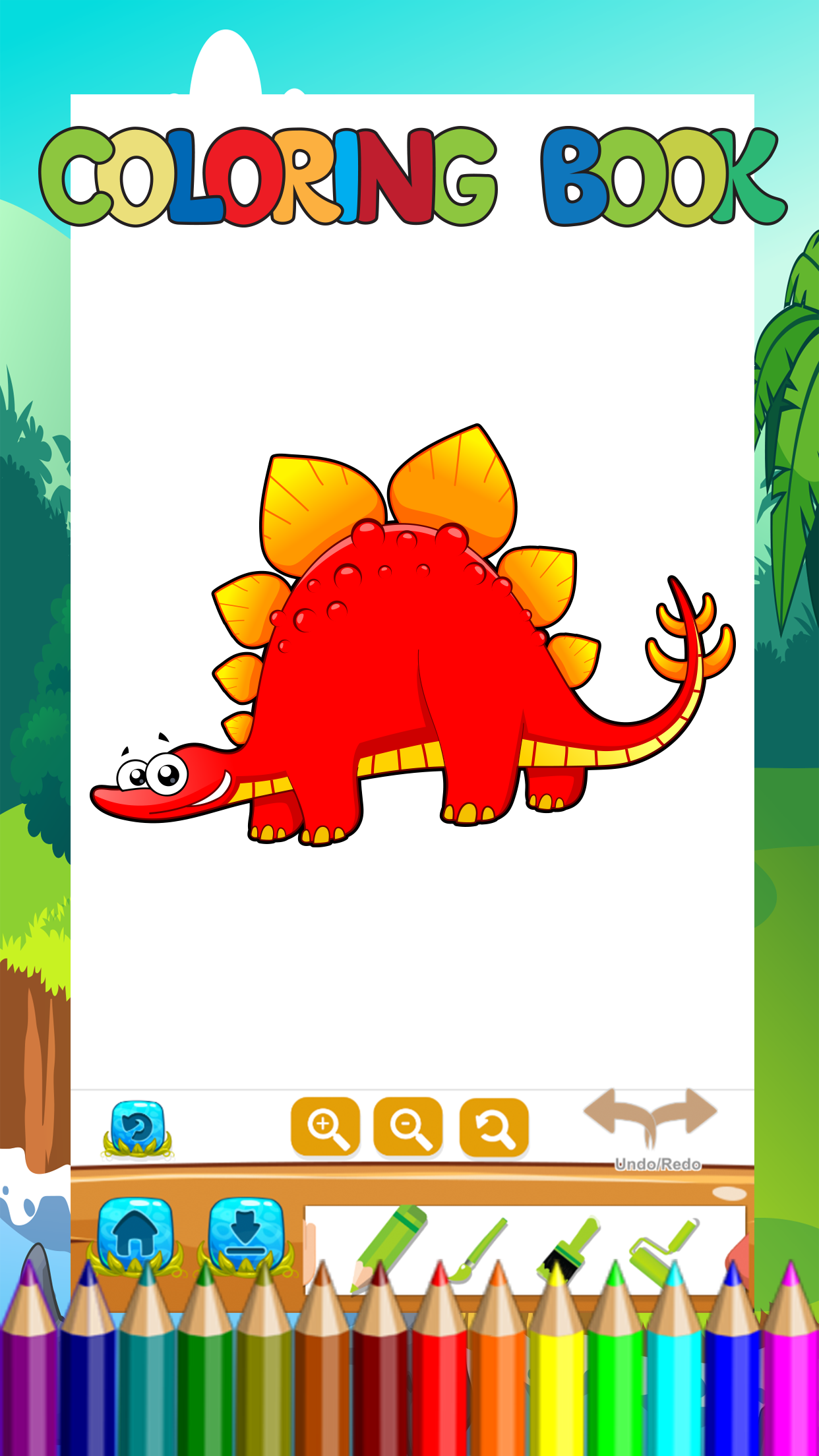 Dinosaur Coloring Book Kids Learn Drawing,Painting
