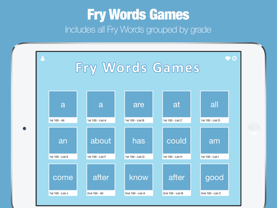 Screenshot #4 pour Fry Words Games and Flash Cards