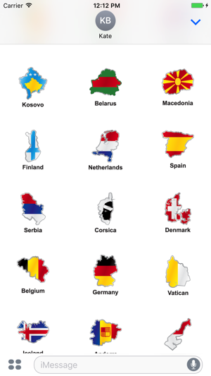 Europe countries flags and map stickers pack(圖3)-速報App