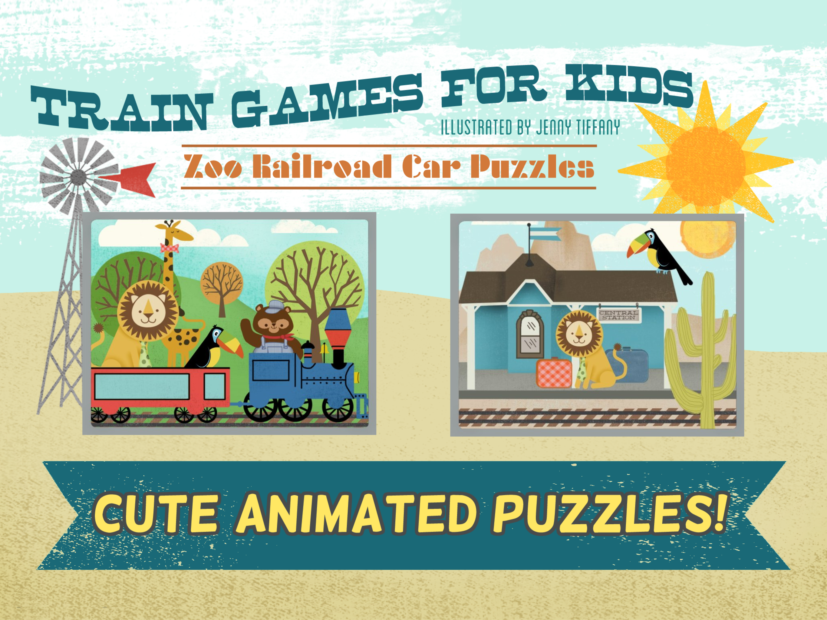 Train Games for Kids: Zoo Railroad Car Puzzles screenshot 6