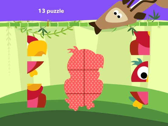 Screenshot #4 for Fun Jungle Animals - Puzzles and Stickers for Kids