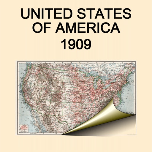 United States of America (1909). Historical map. icon