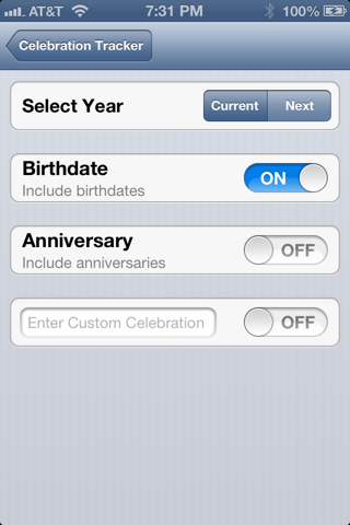 Celebration Tracker screenshot 3