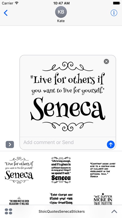 Stoic - Seneca Quote Stickers for iMessage