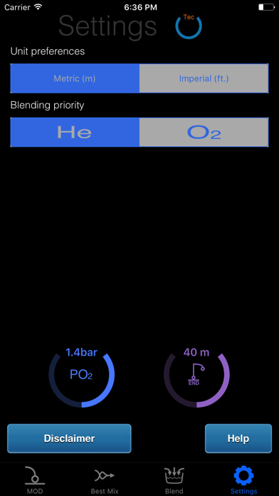 TrimixCalc Screenshot