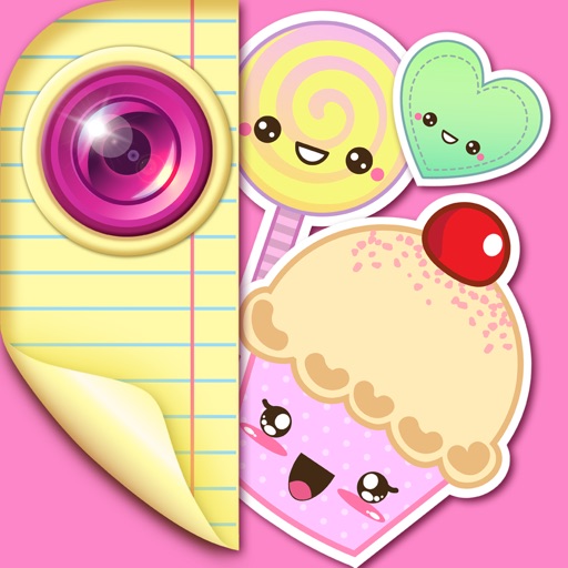 Kawaii Stickers for Photos: Cute Sticker Selfie Icon