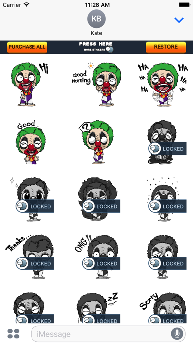 Screenshot #3 pour BOZO Stickers for iMessage