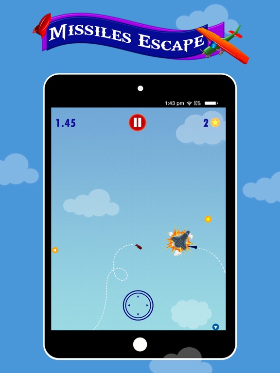 Screenshot #5 pour Missiles Escape: Tap joystick Defense