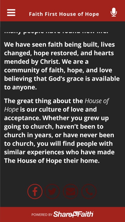 Faith First House of Hope
