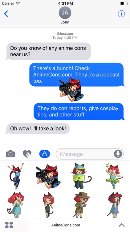AnimeCons.com Stickers