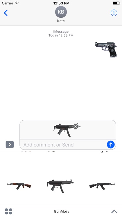 GunMojis - Awesome Gun Emojis And Stickers