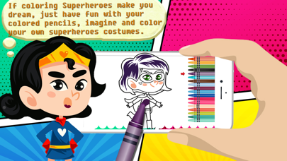 Screenshot #3 pour Superhero Coloring Game - bande dessinée bébés