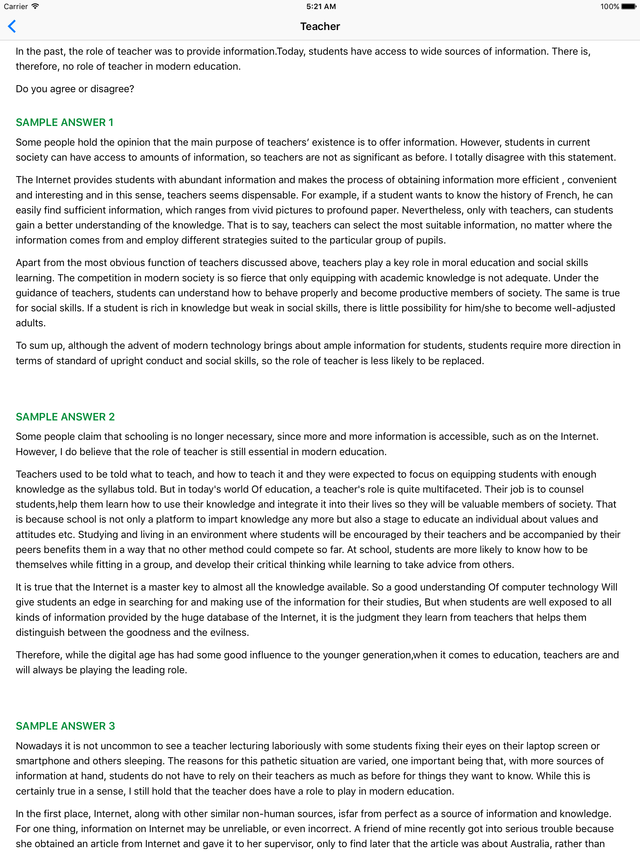 IELTS Writing Topics & Samples