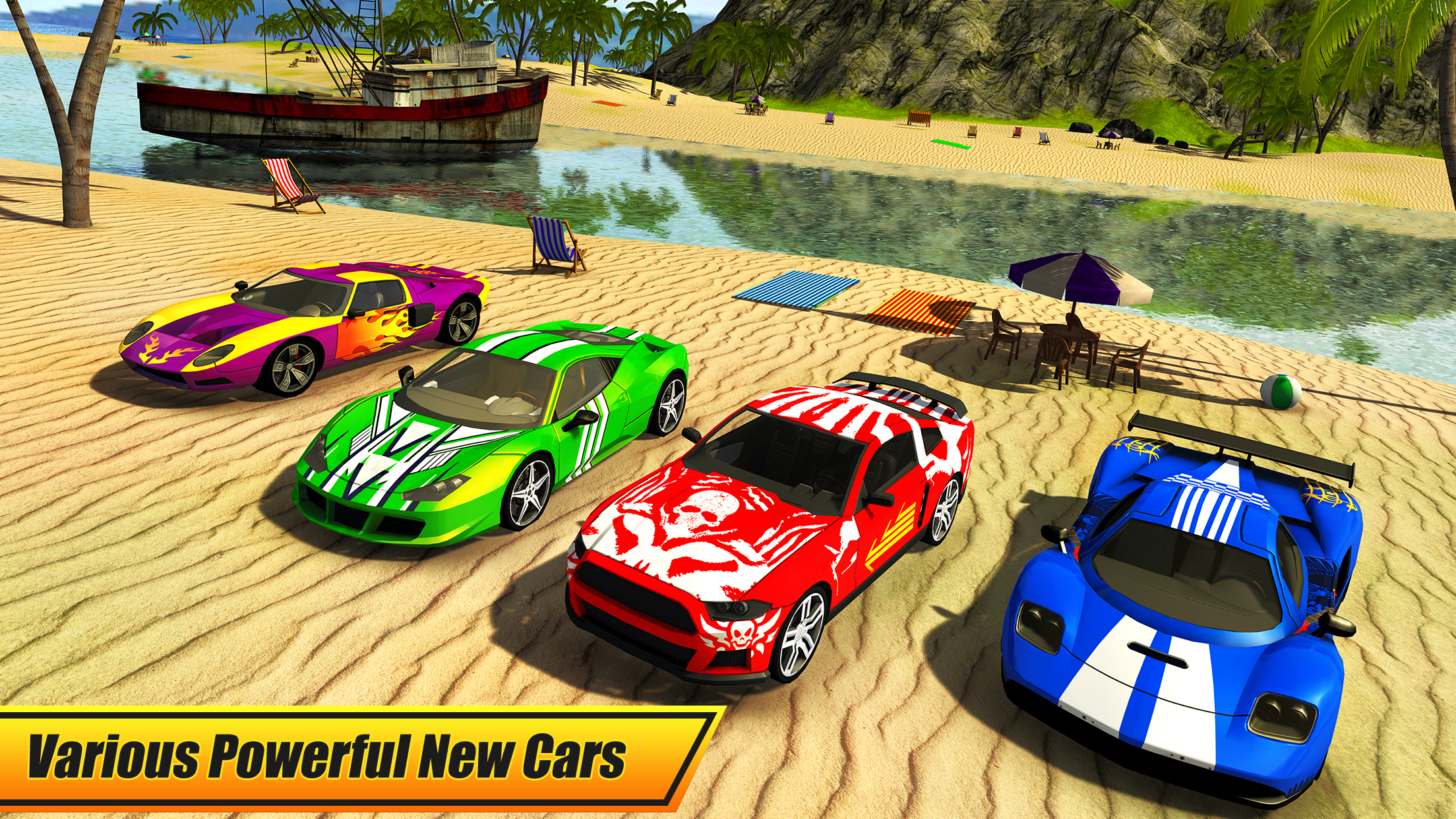 Floating Water Car Driving - Beach Surfing Racing