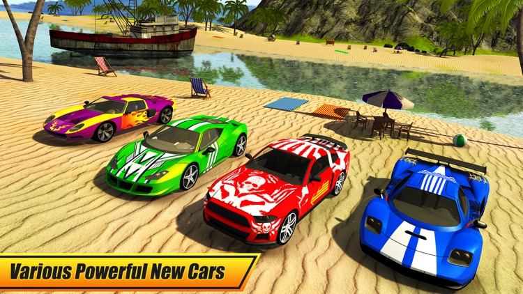 Floating Water Car Driving - Beach Surfing Racing screenshot-4