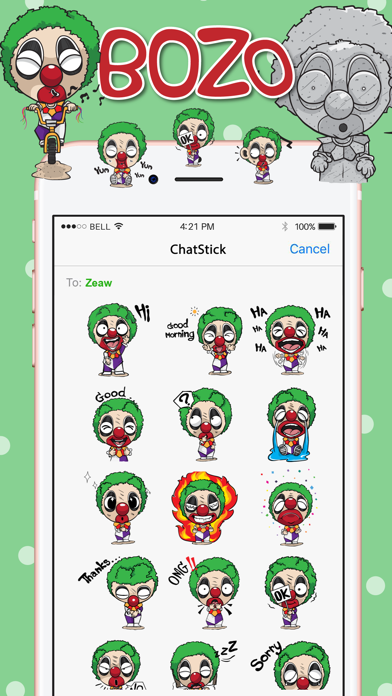 Screenshot #1 pour BOZO Stickers for iMessage