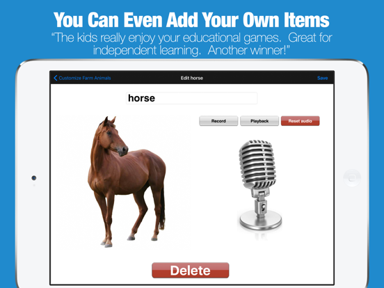 Preschool Games - Farm Animals by Photo Touch iPad screenshot 5 - Games app