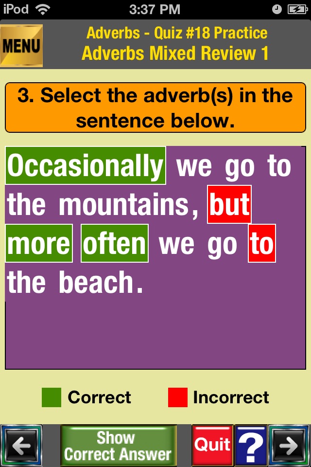 easyLearn Adverbs in English Grammar screenshot 2