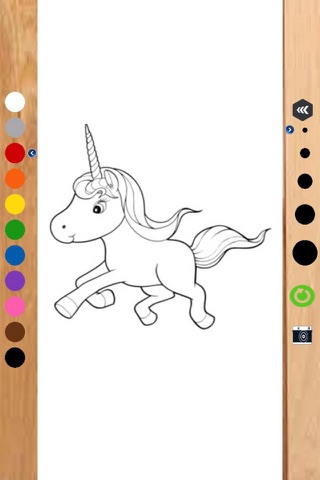 Pony and Unicorn Coloring Book Page Games screenshot 2