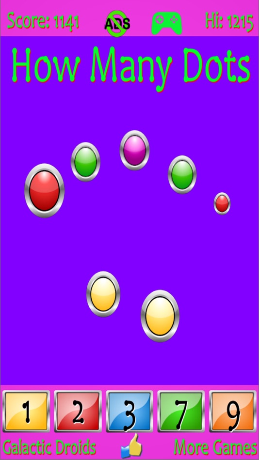 #1. How Many Dots (iOS) By: Galatic Droids