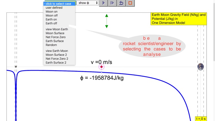 Earth Moon Escape Velocity Lab Pro