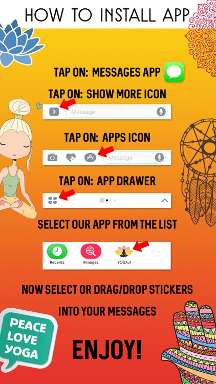 YOGAJI - Yoga Wellness Emoji Stickers