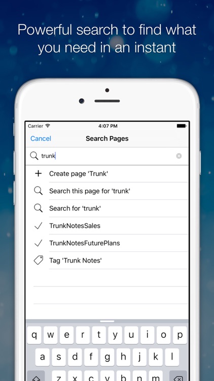 Trunk Notes Personal Wiki