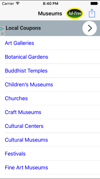 Screenshot #1 pour Museum, Mosque and Nearest Synagogue Finder