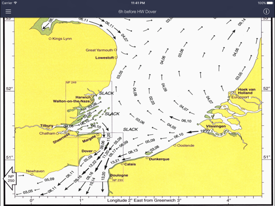 Stroomatlas Noordzee, Zuid-West iPad app afbeelding 1