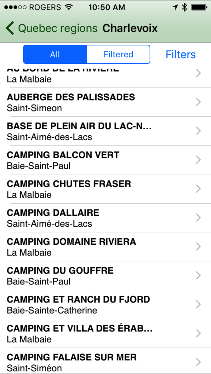 Campings in Québec
