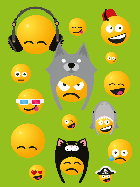 Screenshot #5 pour Smileys in Hats Sticker Pack