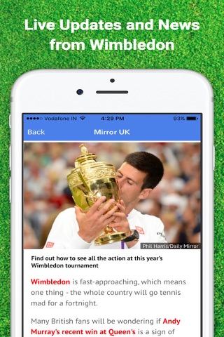 Livescore for Wimbledon 2017 Results and News App screenshot 2