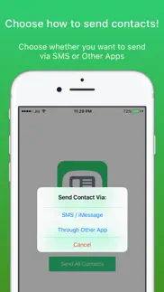contacts via sms: send contacts by sms iphone screenshot 3