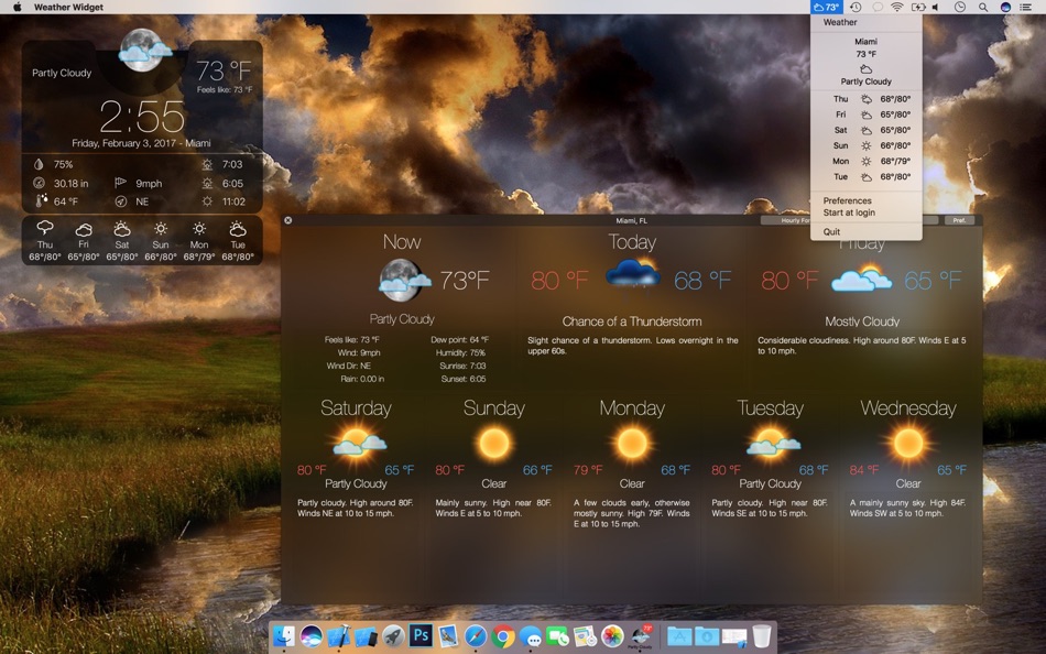 #5. Weather Widget Live + (macOS) By: Voros Innovation
