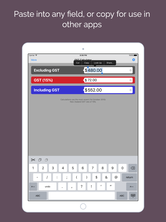 Screenshot #6 pour GST Kiwi - New Zealand Goods and Services Tax Calc