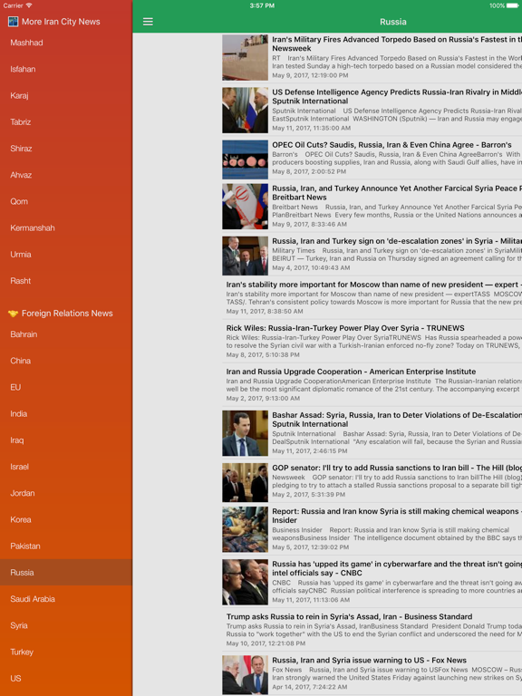 Iran News Today in English iPad screenshot 5 - News app