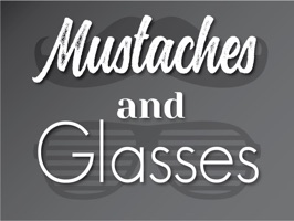 Mustaches and Glasses Stickers