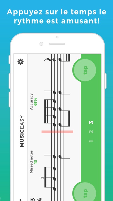Screenshot #3 pour MusicEasy LITE - Apprendre à Lire de la Musique