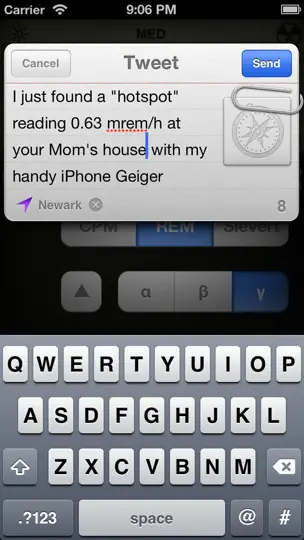 Screenshot von Digitaler Geigerzähler - Prank Radiation Detector auf dem iPhone 5
