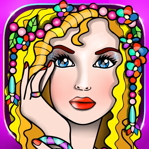 Fashion Coloring Books for Adults with Girls Games iOS App